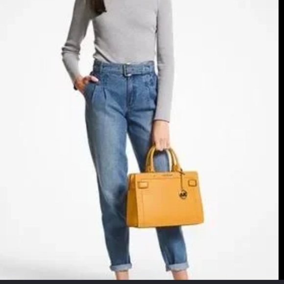 Michael kors Rayne Saffiano leather satchel in Marigold - Picture 4 of 16